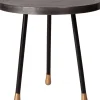 Intratuin bijzettafel Kinzo grijs / zwart D 40 H 40 cm
