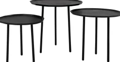 Intratuin bijzettafel Koy zwart 45 x 45 x 40 cm
