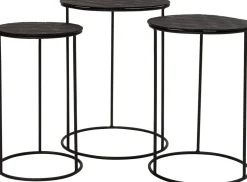 Intratuin bijzettafel Milou zwart D 30 H 47 cm