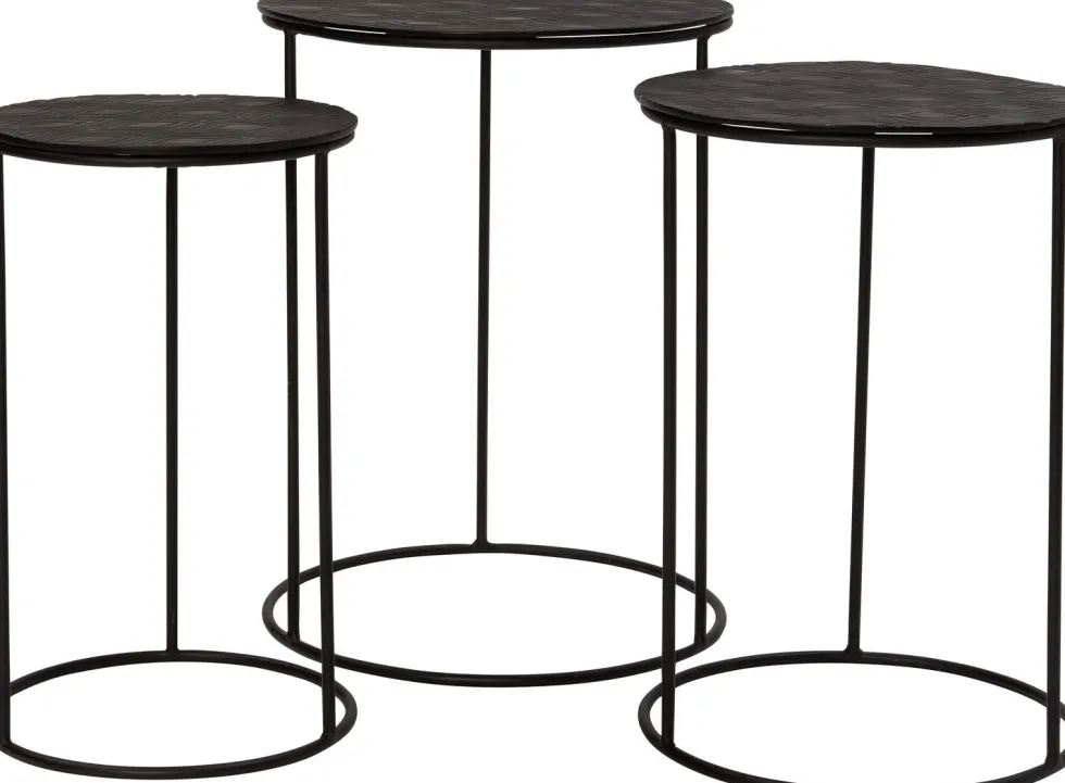 Intratuin bijzettafel Milou zwart D 40 H 54 cm