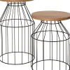 Intratuin bijzettafel Orion zwart / naturel D 30 H 52 cm
