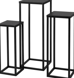 Intratuin bijzettafel Quinn zwart 39 x 39 x 80 cm