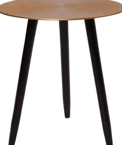 Intratuin bijzettafel Riley goud / zwart D 32 H 30 cm