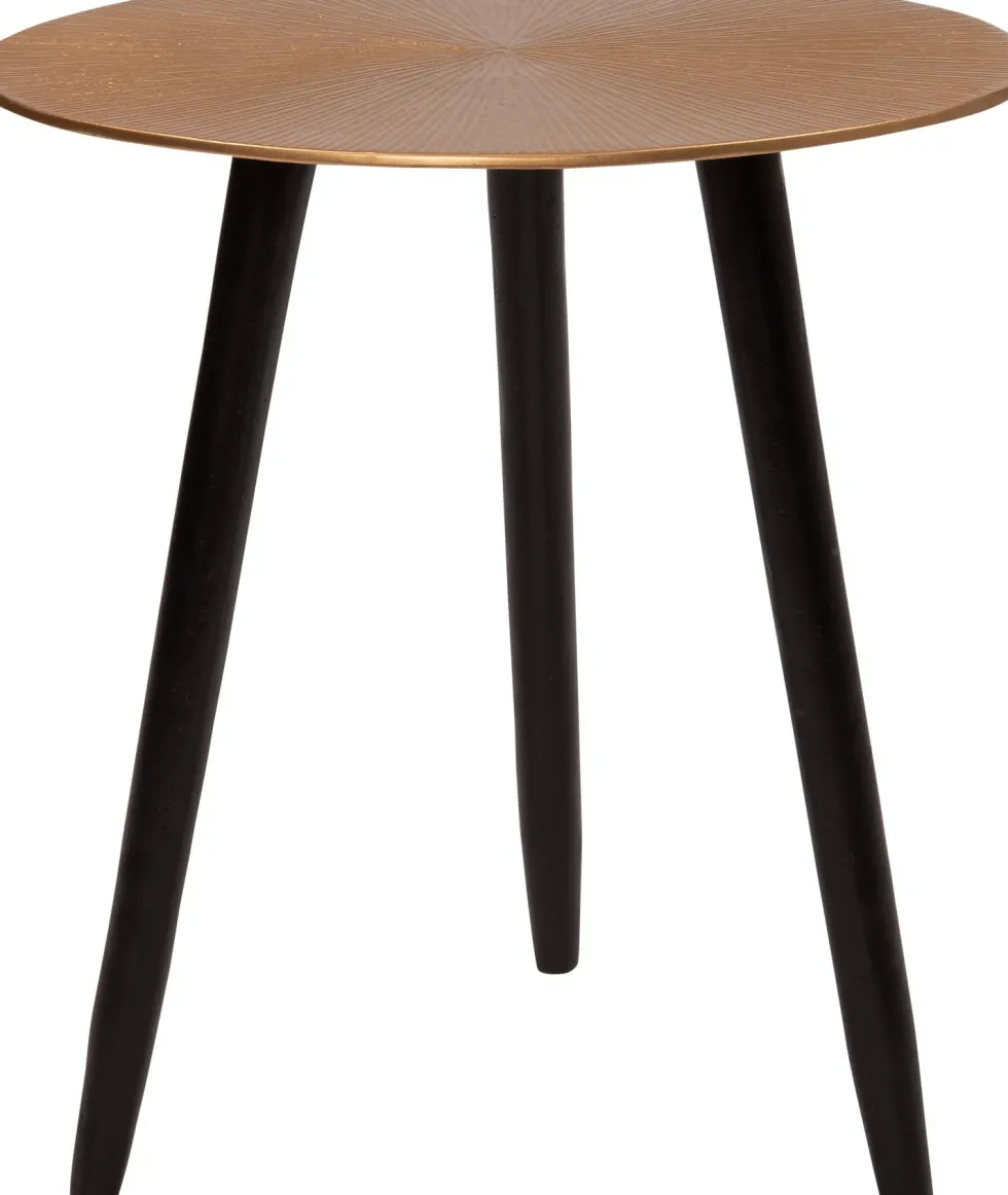 Intratuin bijzettafel Riley goud / zwart D 32 H 30 cm