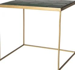 Intratuin bijzettafel Silka groen / goud 56 x 46 x 50 cm
