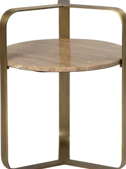 Intratuin bijzettafel Simo goud D 45 H 46 cm