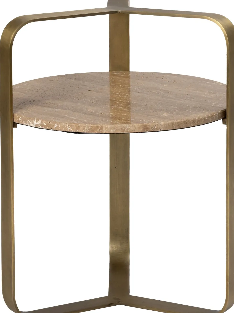 Intratuin bijzettafel Simo goud D 45 H 46 cm