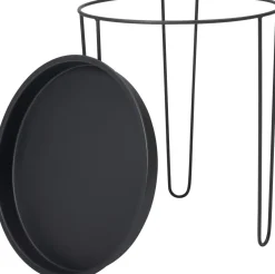 Intratuin bijzettafel Tray donkergrijs D 39,5 H 45 cm