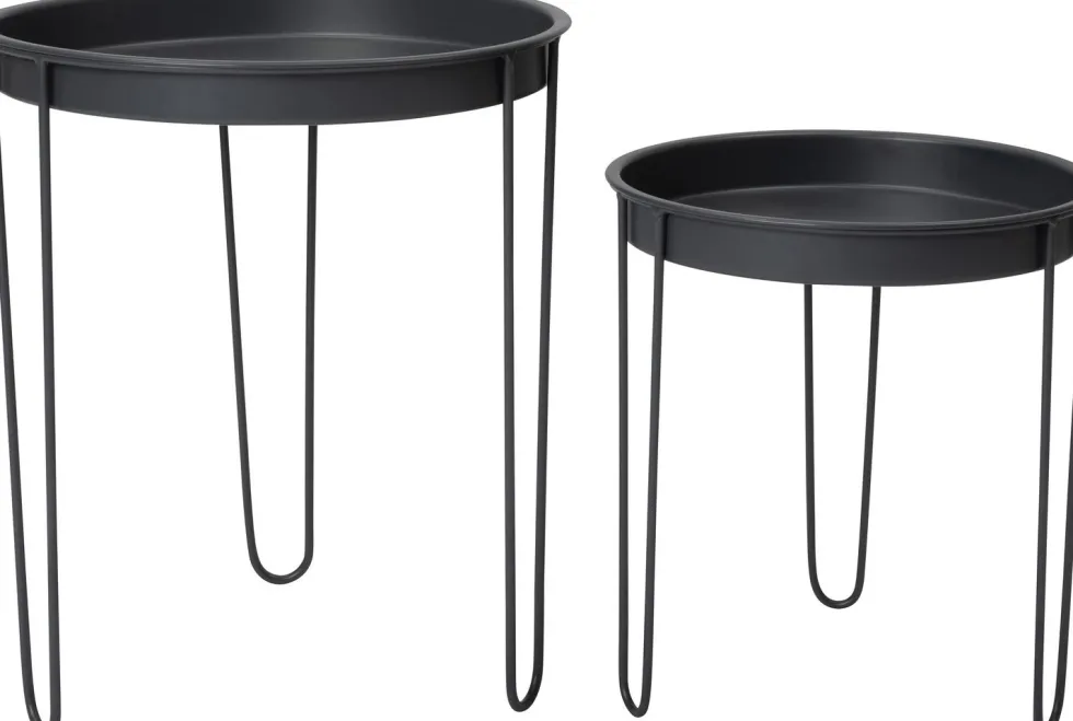 Intratuin bijzettafel Tray donkergrijs D 39,5 H 45 cm