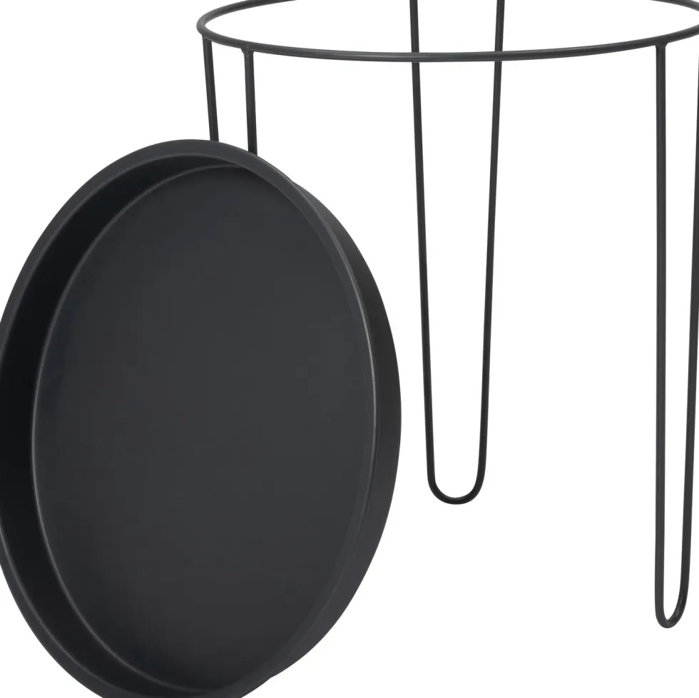 Intratuin bijzettafel Tray donkergrijs D 32,5 H 34,5 cm