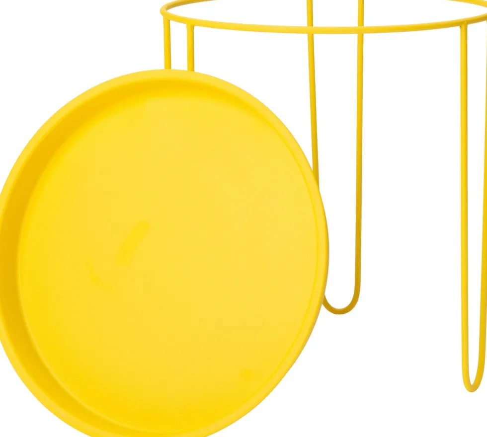 Intratuin bijzettafel Tray geel D 32 H 34 cm