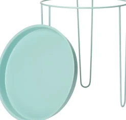 Intratuin bijzettafel Tray mintblauw D 39 H 45 cm