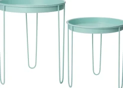 Intratuin bijzettafel Tray mintblauw D 32 H 34 cm