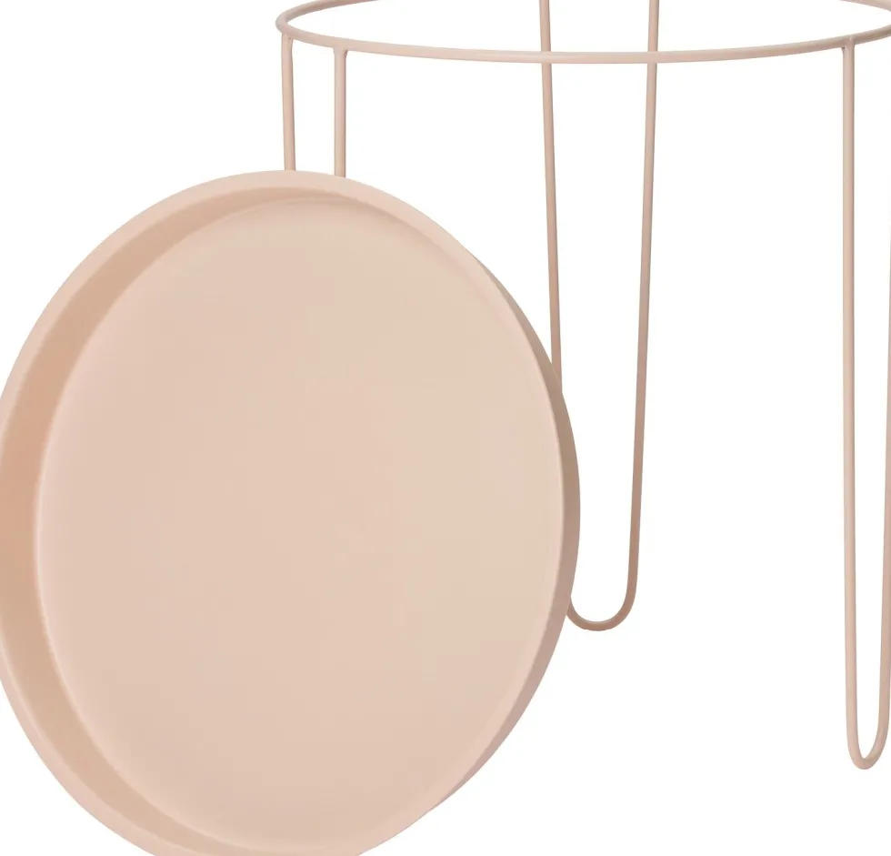 Intratuin bijzettafel Tray nude D 39,5 H 44,5 cm