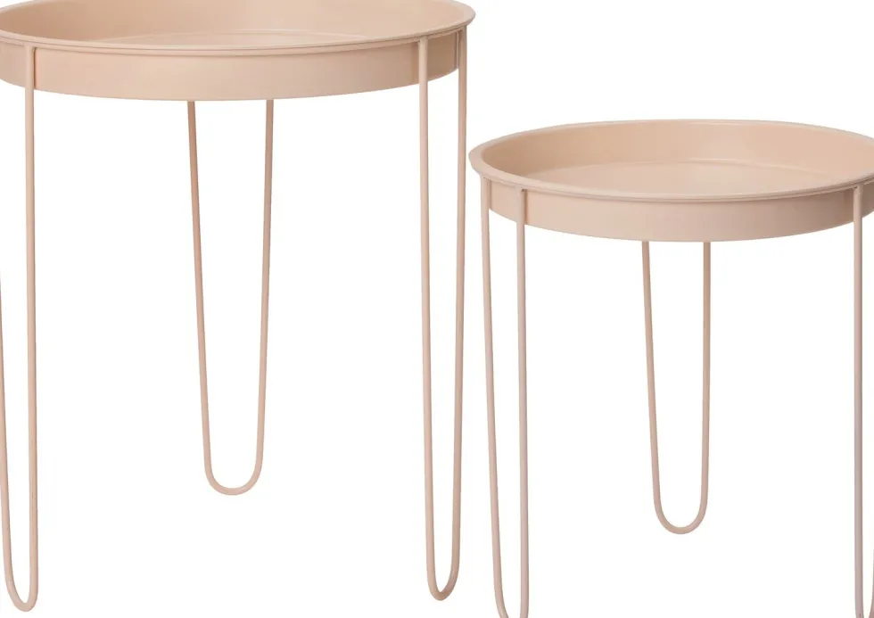 Intratuin bijzettafel Tray nude D 39,5 H 44,5 cm