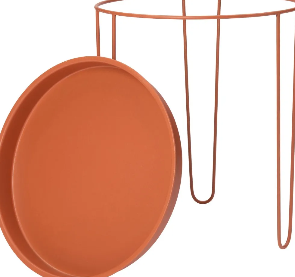 Intratuin bijzettafel Tray terracotta D 39 H 45 cm
