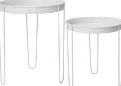 Intratuin bijzettafel Tray wit D 32,5 H 34,5 cm