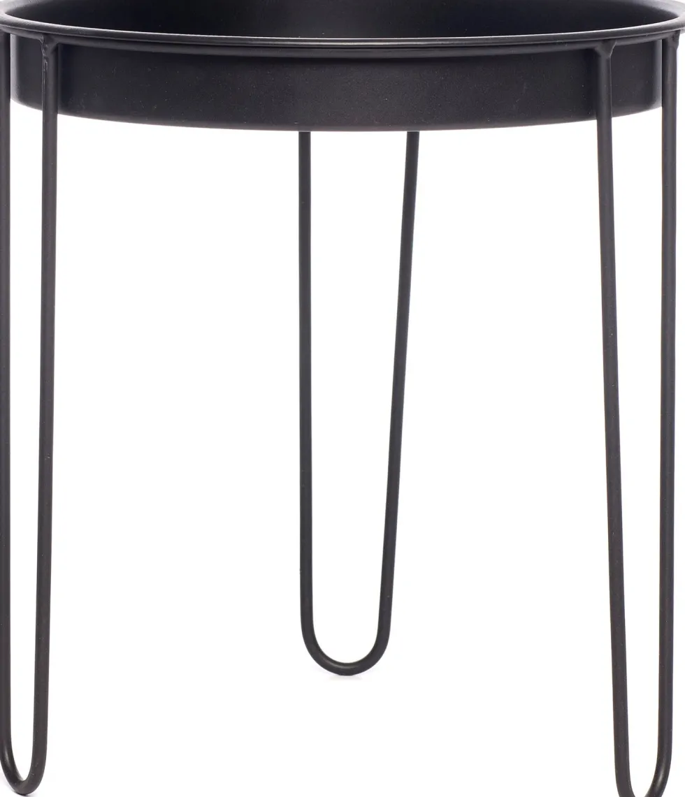 Intratuin bijzettafel Tray zwart D 32 H 34 cm