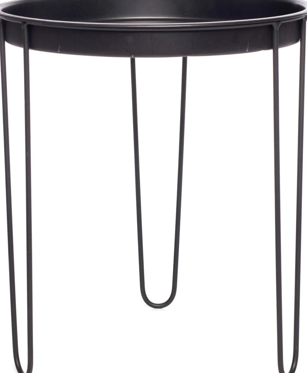 Intratuin bijzettafel Tray zwart D 39 H 45 cm