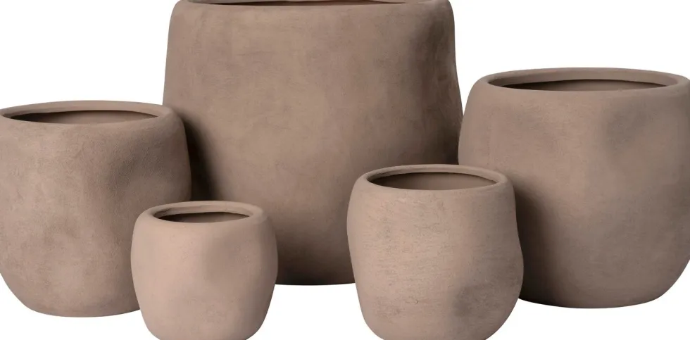 Intratuin bloempot Alta taupe D 16 H 15 cm