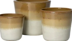 Intratuin bloempot Fleur crème / beige D 23 H 22 cm
