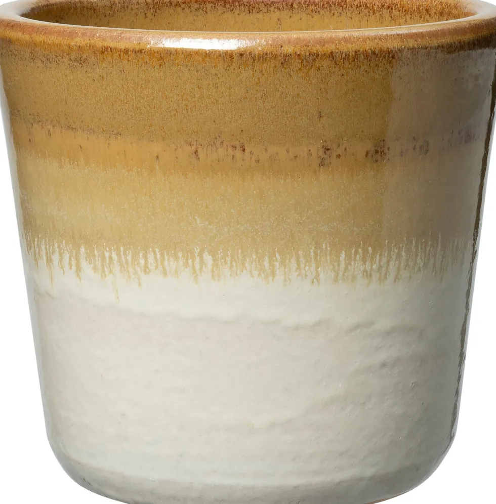 Intratuin bloempot Fleur crème / beige D 37 H 33 cm