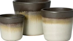 Intratuin bloempot Fleur crème / bruin D 23 H 22 cm