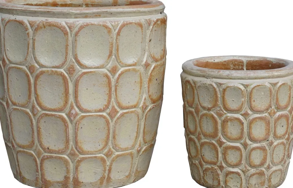 Intratuin bloempot Gabriel beige D 25 H 25 cm