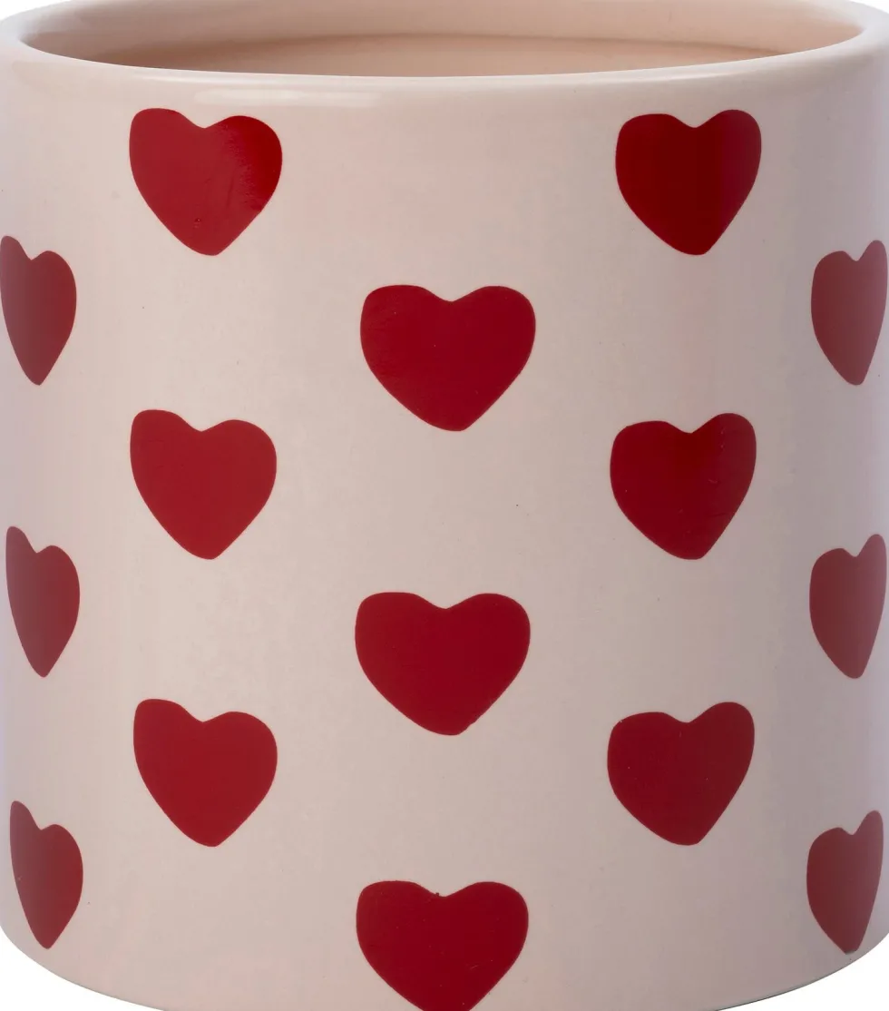 Intratuin bloempot Hartjes roze D 14 H 14 cm