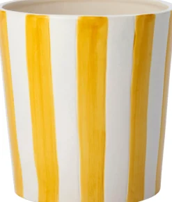 Intratuin bloempot Jake wit / geel D 12 H 13 cm