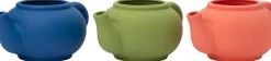 Intratuin bloempot Jody theepot lichtgroen 26 x 19 x 12 cm
