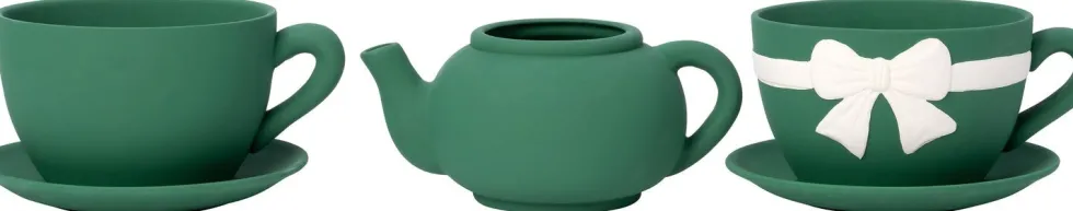 Intratuin bloempot Jody theekop groen 23 x 19 x 12 cm