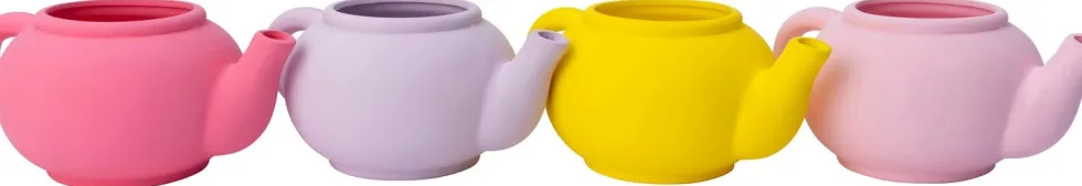 Intratuin bloempot Jody theepot paars 26 x 19 x 12 cm