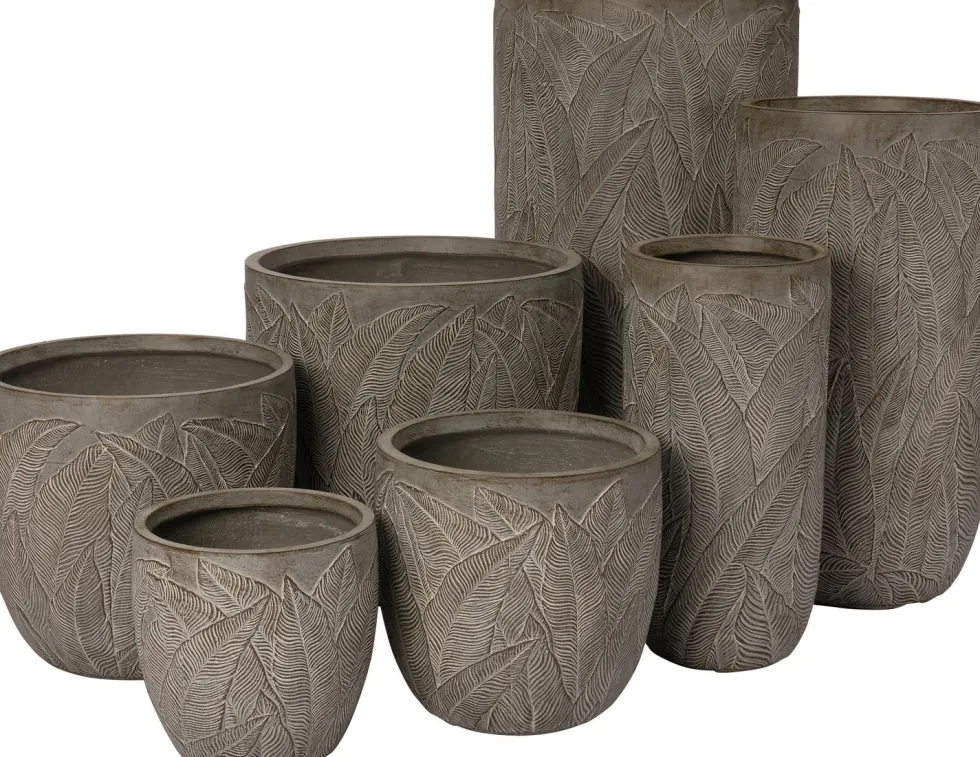 Intratuin bloempot Joris grijs D 24 H 48,5 cm