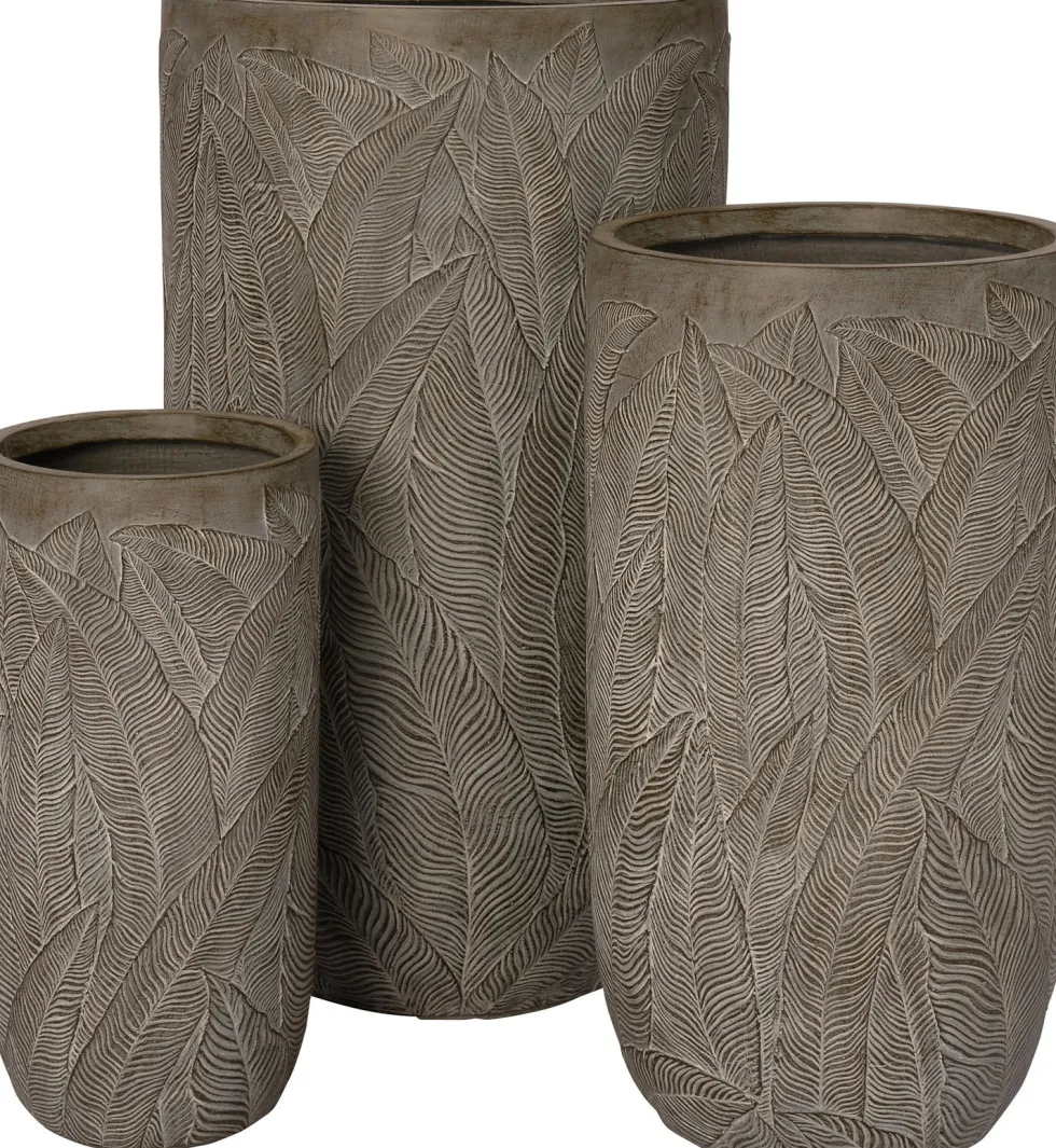 Intratuin bloempot Joris grijs D 24 H 48,5 cm