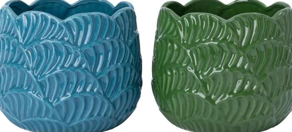 Intratuin bloempot Josip blauw D 12 H 9,5 cm
