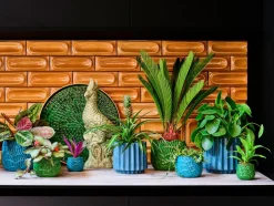 Intratuin bloempot Josip blauw D 12 H 9,5 cm