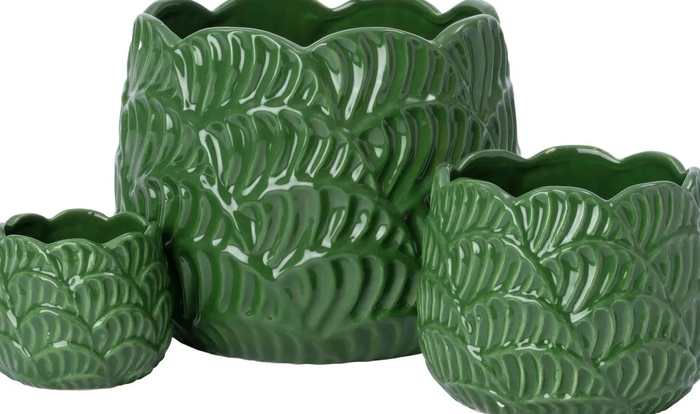 Intratuin bloempot Josip groen D 12 H 9,5 cm