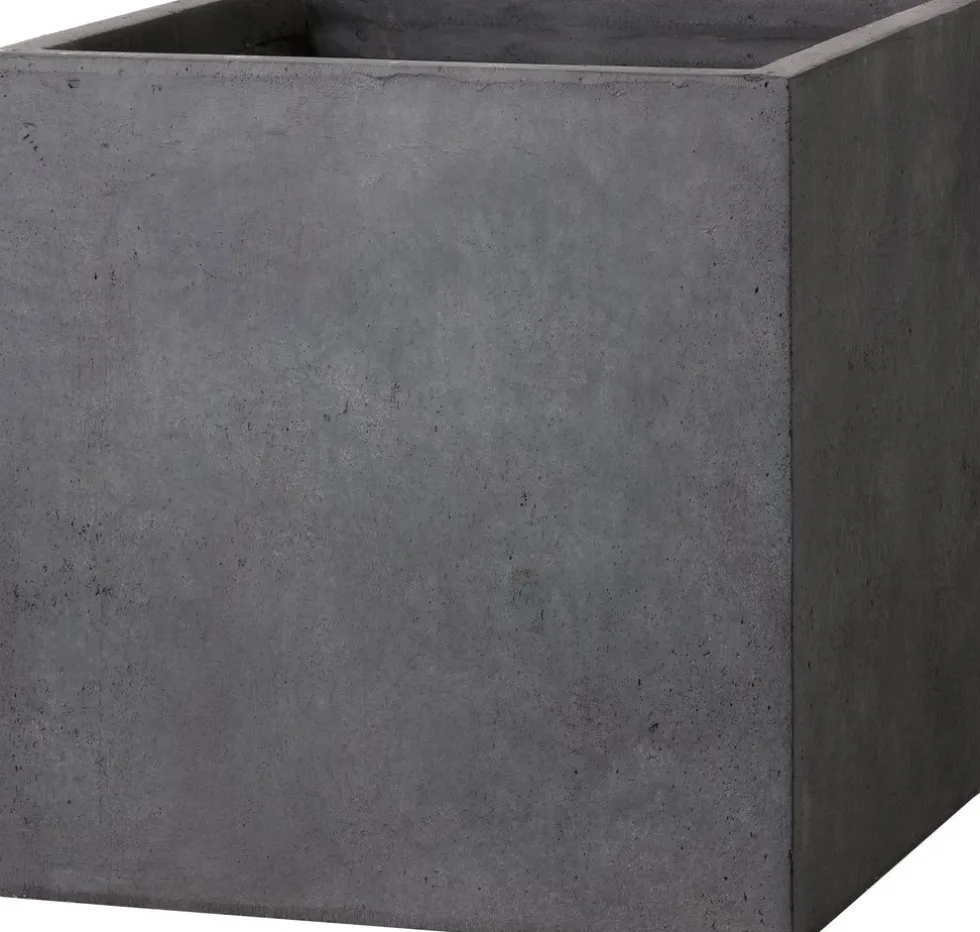 Intratuin bloempot Kubus antraciet 23 x 23 x 23 cm