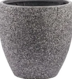 Intratuin bloempot Leo grijs D 26 H 26 cm