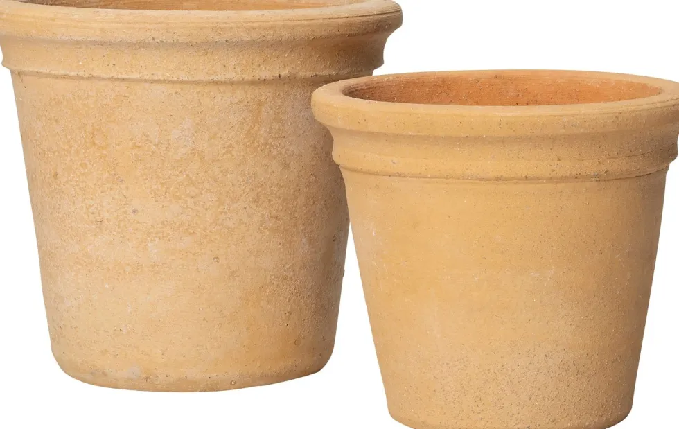 Intratuin bloempot Levi beige D 10 H 10 cm