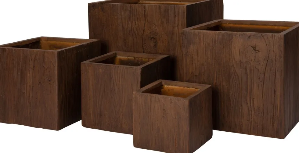 Intratuin bloempot Lisse bruin 30 x 30 x 28,5 cm