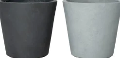 Intratuin bloempot Liv donkergrijs D 18 H 17 cm