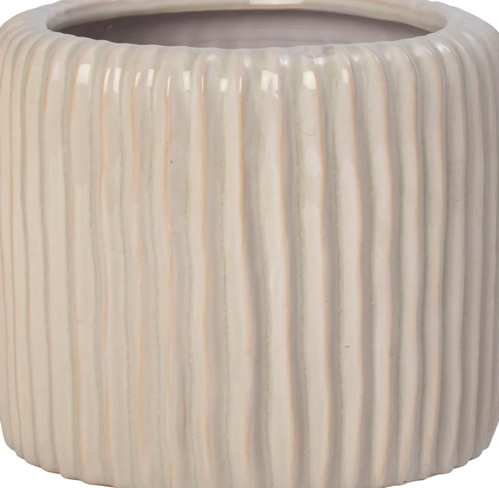 Intratuin bloempot Louva crème D 9 H 8 cm