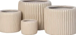 Intratuin bloempot Louva crème D 14 H 12 cm