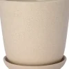Intratuin bloempot met schotel Shai beige D 16 H 16 cm