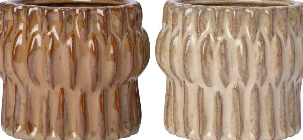 Intratuin bloempot Nisa beige D 13,3 H 11 cm
