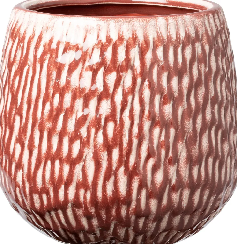 Intratuin bloempot Norea rood D 9,5 H 8,5 cm