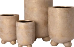Intratuin bloempot op poten Arris goud D 19,5 H 28 cm
