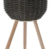 Intratuin bloempot op poten Esha grijs D 30 H 60 cm